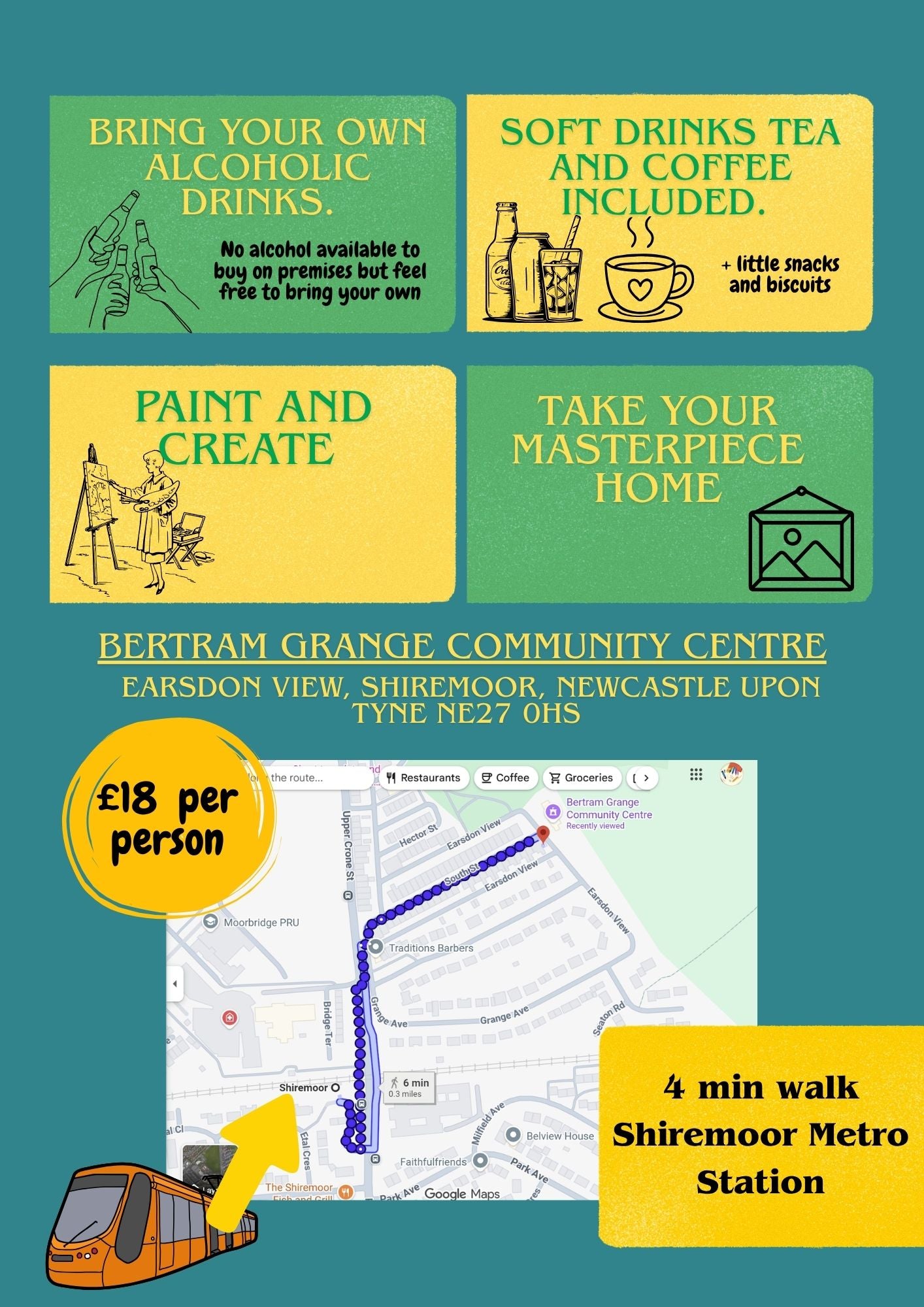 5th AUGUST 2026 Paint n Sip - Bertram Grange Community Centre