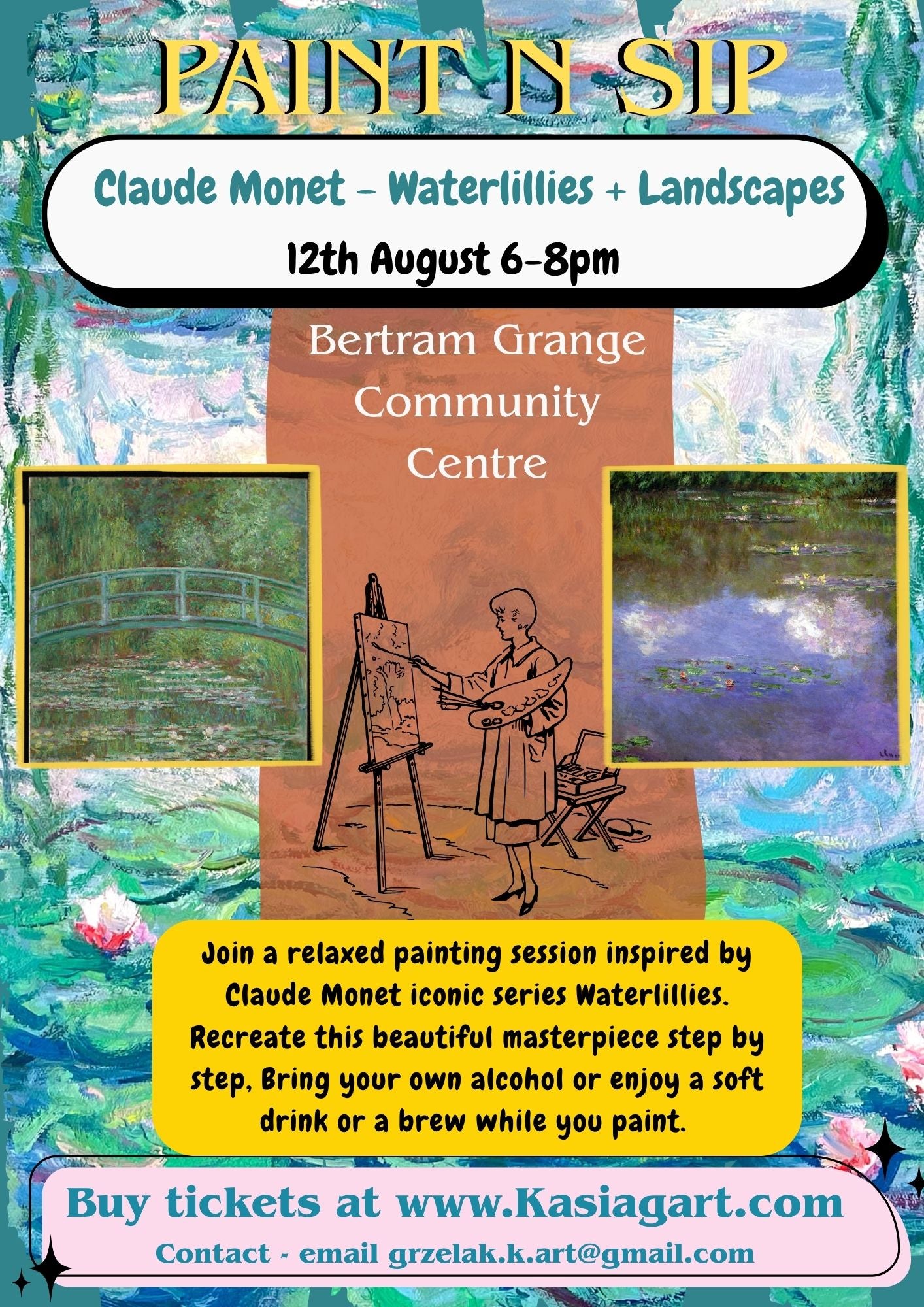 12th AUGUST '26 - Paint n Sip - Bertram Grange Community centre