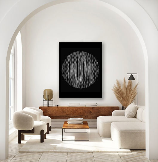 Minimalist Abstract Circle Black & White Art 2022 2023 