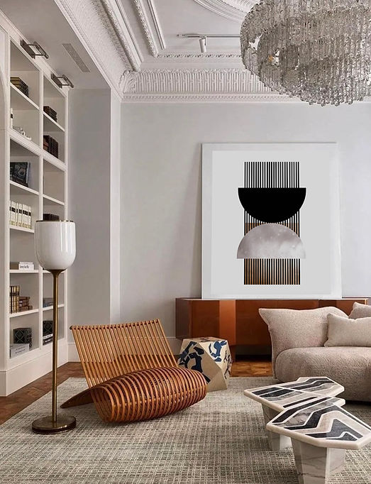 minimalist large modern art in the living room 2022 2023